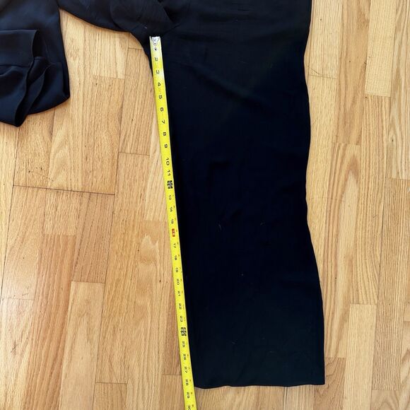 Theory Silk Classic GGT Jumpsuit Off the Shoulder Georgette Black M Boho Chic - Picture 7 of 16